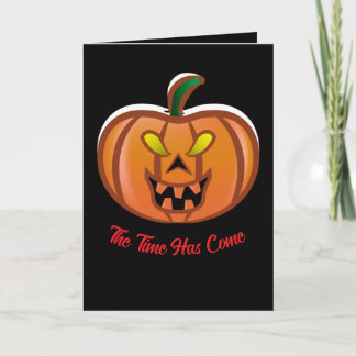 Happy Halloween Pumpkin Folded Holiday Card Feestdagen Kaart