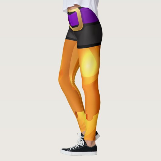 Happy Halloween Pumpkin Leggings (Links)