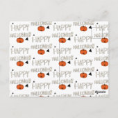 Happy Halloween Pumpkin-ontwerp Briefkaart (Achterkant)