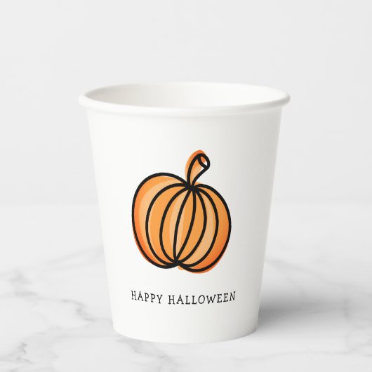 Happy Halloween Pumpkin Papieren Bekers (Voorkant)