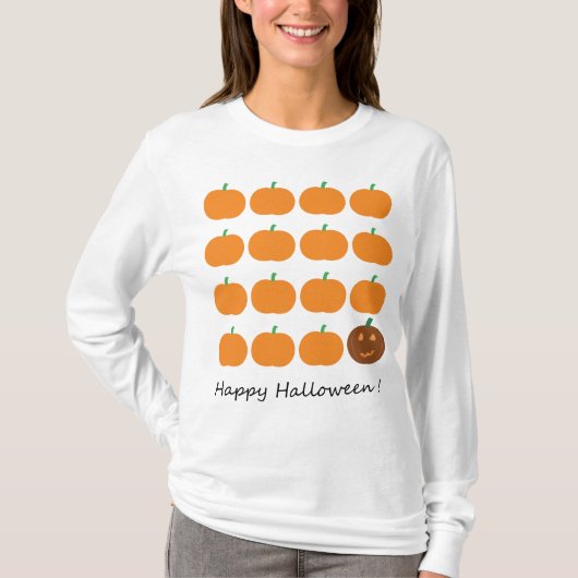 Happy Halloween Pumpkin Patch T-shirt (Voorkant)