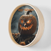 Happy Halloween Pumpkin Patch Wall Clock (Hoek)