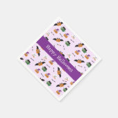 Happy Halloween Pumpkin Pattern Paars Servet (Hoek)