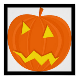 "HAPPY HALLOWEEN" PUMPKIN PERFECT POSTER