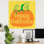 Happy Halloween Pumpkin Poster (Thuiskantoor)