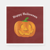 Happy Halloween Pumpkin Red Servet (Voorkant)