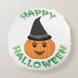 "HAPPY HALLOWEEN" PUMPKIN ROND KUSSEN