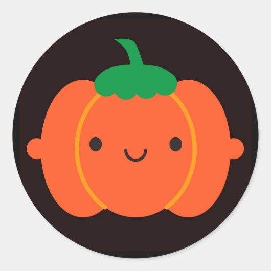 Happy Halloween Pumpkin Ronde Sticker (Voorkant)