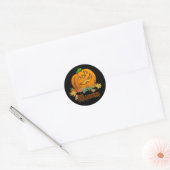 Happy Halloween Pumpkin Ronde Sticker (Envelop)