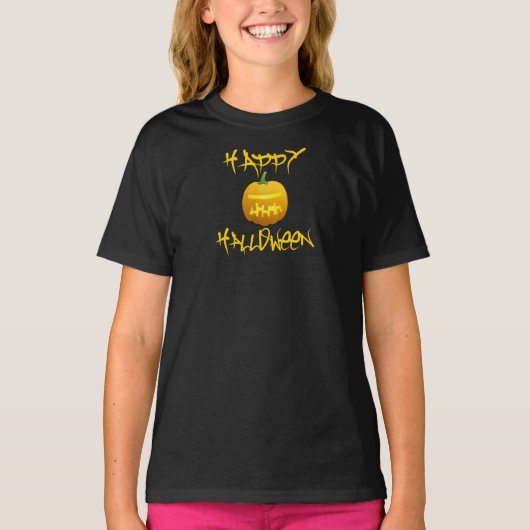 Happy Halloween Pumpkin Shirt (Voorkant)
