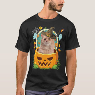 Happy Halloween Pumpkin Somali Cat Witch Cute Pet T-shirt