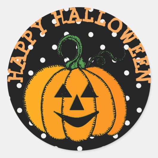 Happy Halloween Pumpkin Stickers (Voorkant)