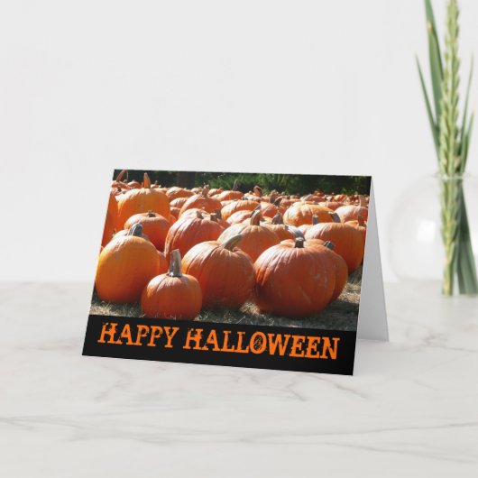 Happy Halloween Pumpkins Card Kaart (Voorkant)