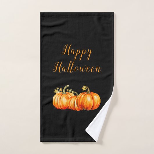 Happy Halloween Pumpkins Handdoek (Handdoek)