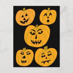 HAPPY HALLOWEEN Pumpkins Jack-O-Lantern Briefkaart