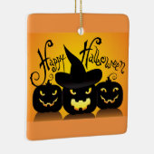 Happy Halloween Pumpkins Keramisch Ornament (Rechts)