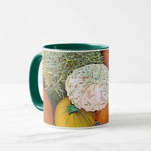 Happy Halloween Pumpkins Mums Coffee Mok (Voorkant links)