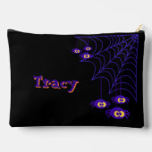 Happy Halloween Purple & Black Spider Design Etui (Achterkant)