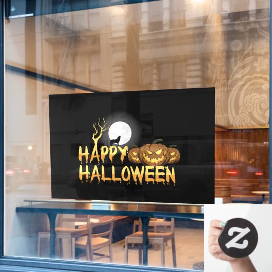 Happy Halloween Raamsticker (Cafe Raam)