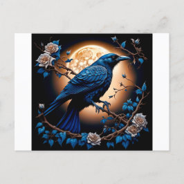 Happy Halloween Ravens And Roses Briefkaart