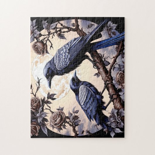 Happy Halloween Ravens And Roses Legpuzzel (Verticaal)