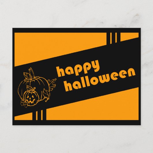 Happy Halloween : Retro : Briefkaart (Voorkant)
