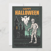 Happy Halloween Retro Party Invitation (Devant)