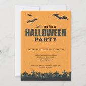 Happy Halloween Retro Party Invitation (Dos)