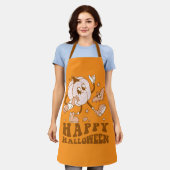 Happy Halloween| Retro Polka Dot Pumpkin Schort (Gedragen)