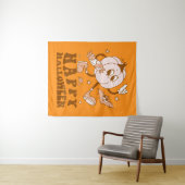 Happy Halloween| Retro Polka Dot Pumpkin Wandkleed (In Situ (horizontaal))