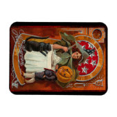 Happy Halloween Retro Poster Magneet (Horizontaal)