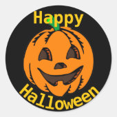 Happy Halloween riant Citrouille 20 Stickers (Devant)
