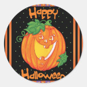 Happy Halloween riant Citrouille 20 Stickers (Devant)