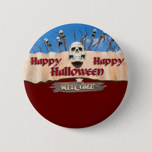 Happy Halloween Ronde Button 5,7 Cm (Voorkant)