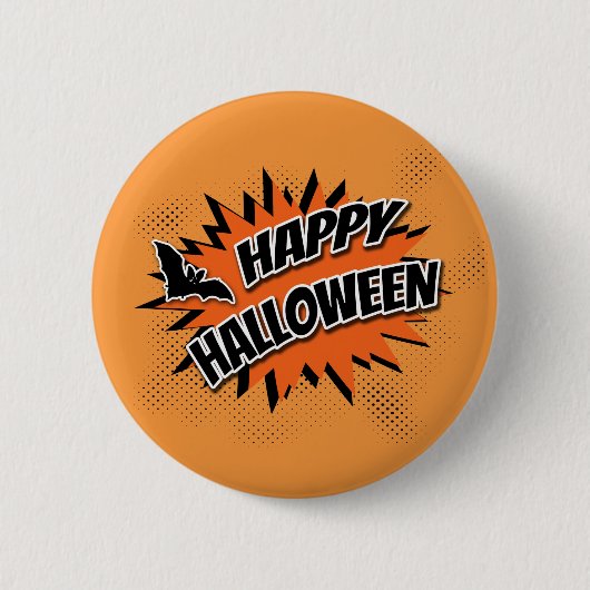 Happy Halloween Ronde Button 5,7 Cm (Voorkant)