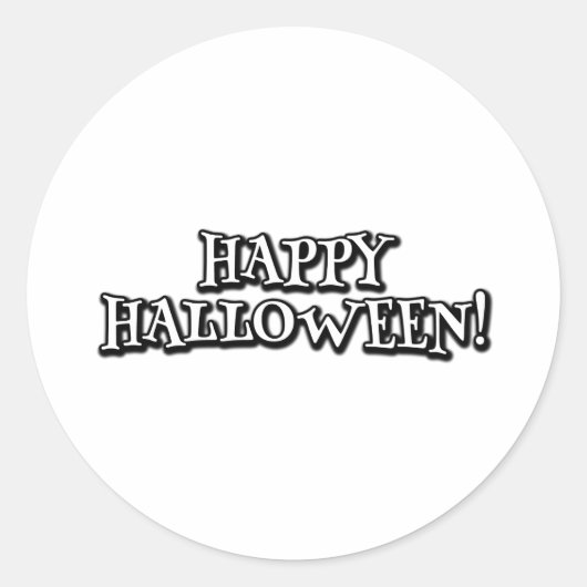 Happy Halloween Ronde Sticker (Voorkant)