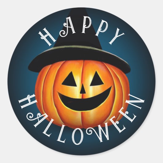 Happy Halloween Ronde Sticker (Voorkant)