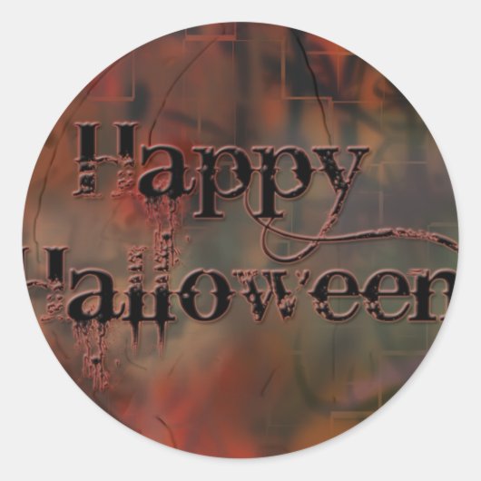 Happy Halloween Ronde Sticker (Voorkant)