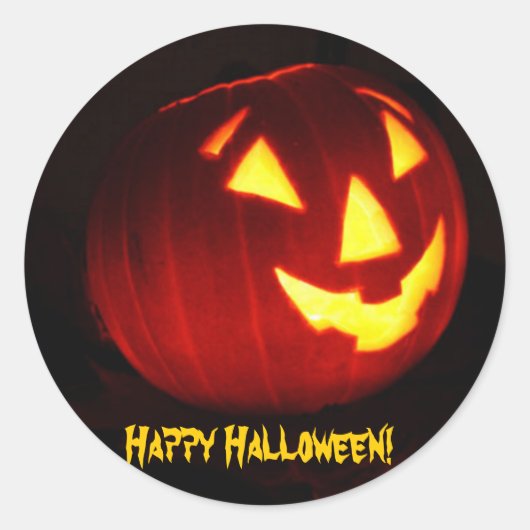Happy Halloween! Ronde Sticker (Voorkant)