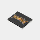 Happy Halloween Ruby Eye Pumpkin Silver Lijst Post-it® Notes (Schuin)