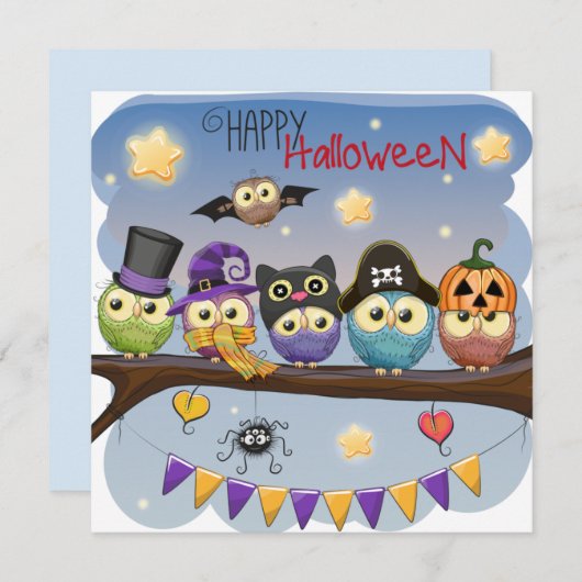 Happy Halloween Save The Date (Voorkant / Achterkant)