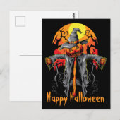 Happy Halloween Scarecrow Briefkaart (Voorkant / Achterkant)