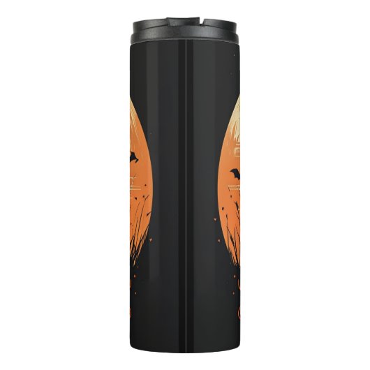 Happy Halloween Scarecrow Pumpkin Thermal Tumbler Thermosbeker (Achterkant)