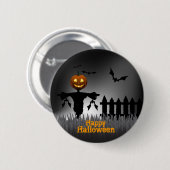 Happy Halloween - Scarecrrow Lantern Ronde Button 5,7 Cm (Voorkant /achterkant)