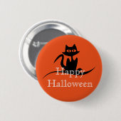 Happy Halloween Scary Cat Ronde Button 5,7 Cm (Voorkant /achterkant)