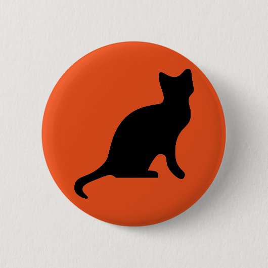 Happy Halloween Scary Cat Ronde Button 5,7 Cm (Voorkant)