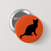 Happy Halloween Scary Cat Ronde Button 5,7 Cm (Voorkant /achterkant)