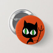 Happy Halloween Scary Cat Ronde Button 5,7 Cm (Voorkant /achterkant)