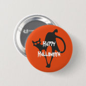 Happy Halloween Scary Cat Ronde Button 5,7 Cm (Voorkant /achterkant)