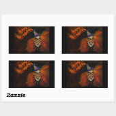 Happy Halloween Scary Clown Rechthoekige Sticker (Vel)